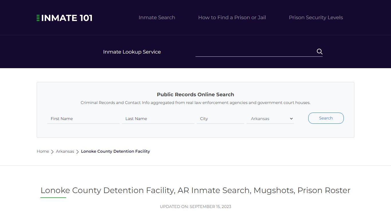 Lonoke County Detention Facility, AR Inmate Search, Mugshots, Prison ...